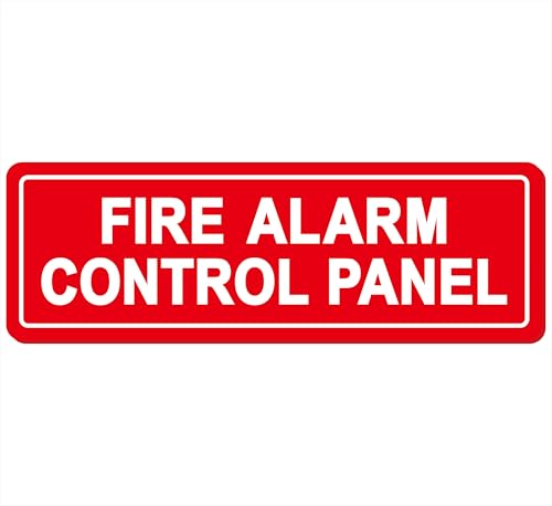 Fire Alarm Control Panel Sign - Made from Premium Durable Acrylic Material, Super Strong Self-Adhesive, QuickInstallation, Perfect for Your Business and Home (9x3 Inches, Red)