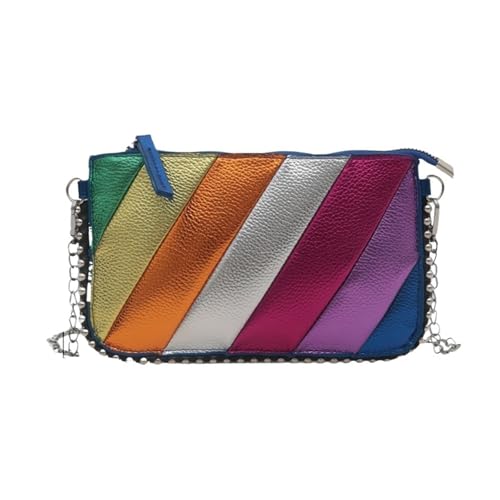 Pochette cloutée sac à bandoulière chaîne sergé pour femme