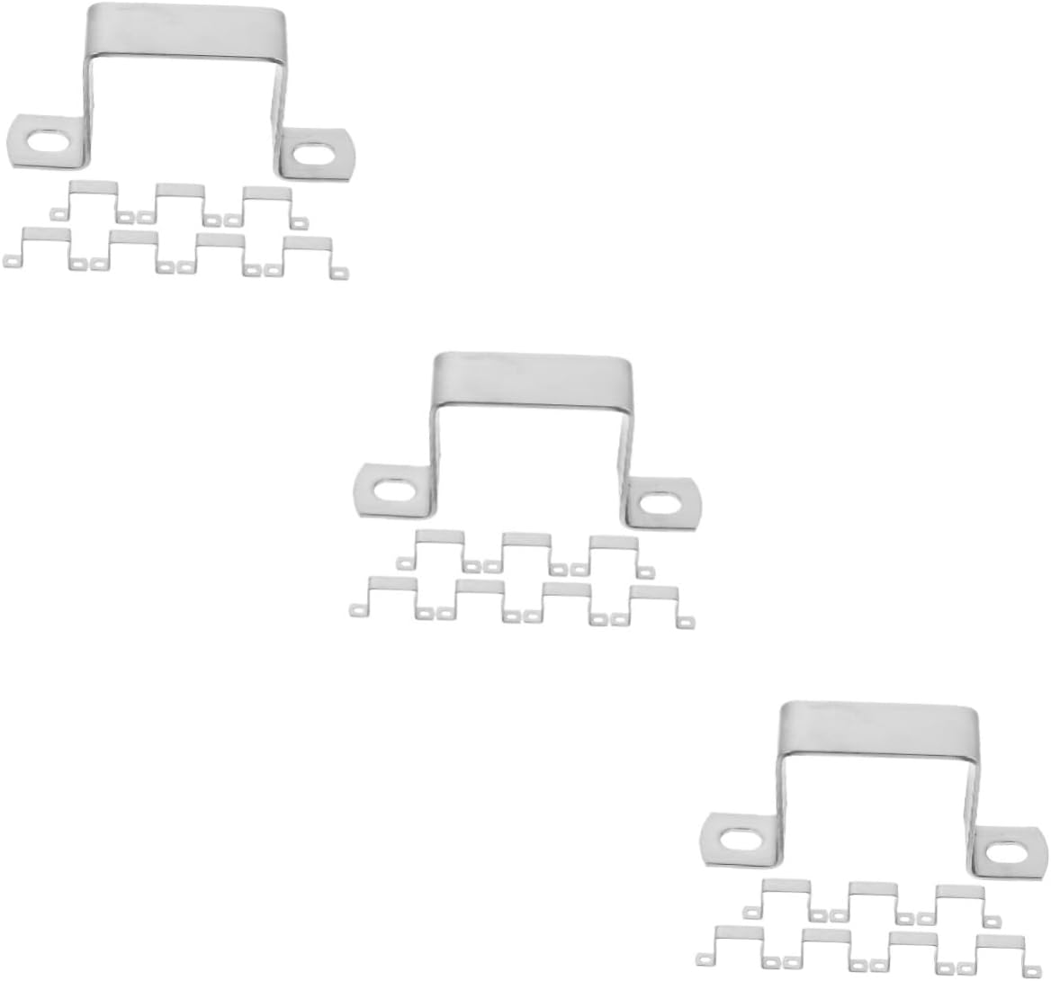 24pcs Clamp Bracket Shaped Mounting Clips for Pipe Support Resistant Hanger Clamp for Secure Fastening for Outdoor Use