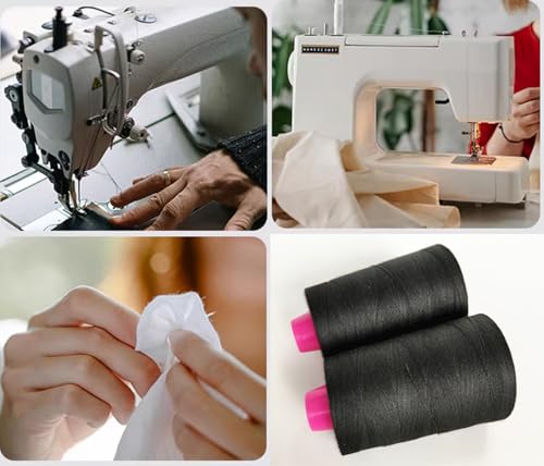 Hilo ignífugo aramida resistente a 300 grados, negro 200 yd miniatura 3