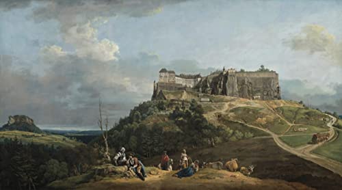 Tableaux Graffiti Art Mural la forteresse de Königstein poster impression moderne
