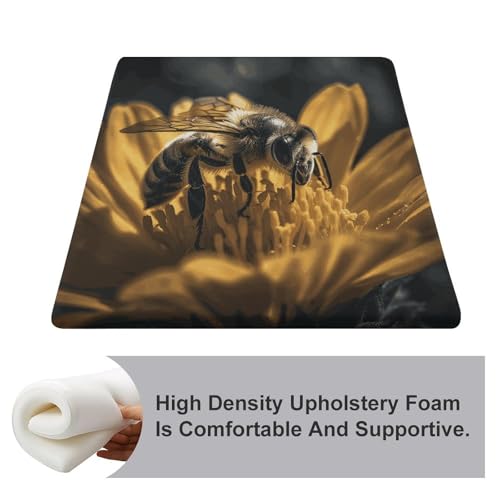 Coussin de sol de méditation carré 37x35 cm en mousse à mémoire - 4