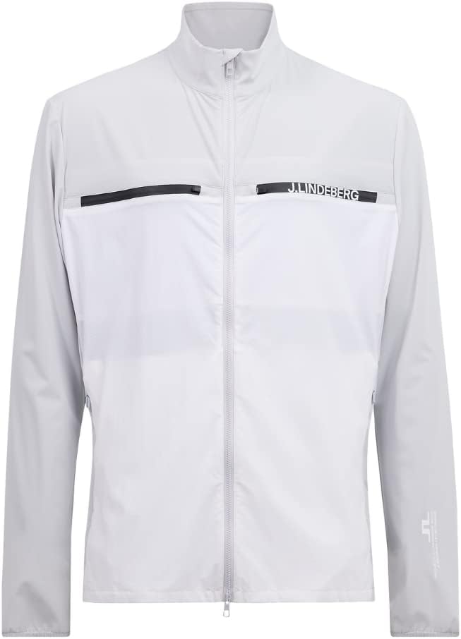 J.Lindeberg J Mens Dean Performance Stretch Golf Jacket - White/Light Grey XXL
