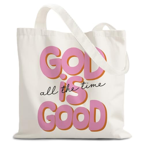 URLLUAE Christian Tote Bag, God Is Good All The Time