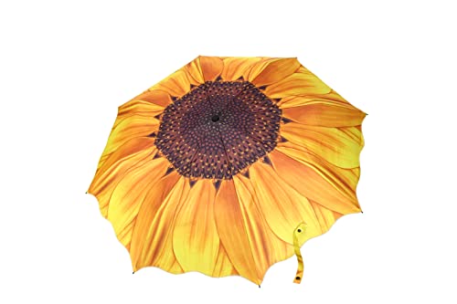 Oursky Umbrella Windproof Travel Umbrella - Compact Folding Portable Umbrella With Sunflower Pattern - Golf Umbrella For Rain Sun Men And Women Outdoor, Wedding, Gifts - Yellow #TOP2