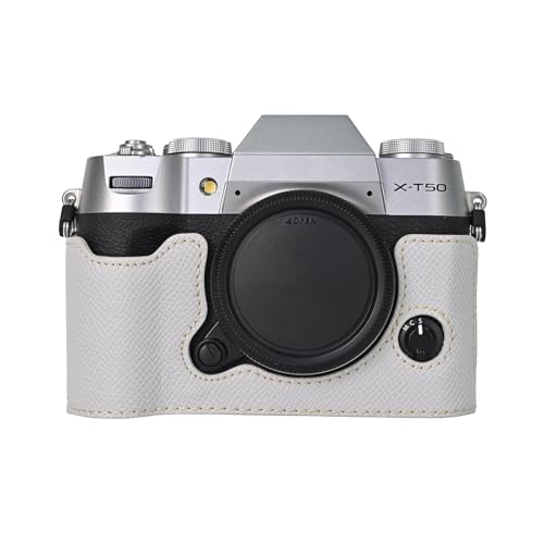 VOVMOEYA �n�[�t�P�[�X for FUJIFILM X-T50 �~���[���X���J�����Cfor Fujifilm XT50 ��p�{�f�B�P�[�X X-T50�n�[�t�J�o�[ X-T50 �ی�J�o�[ �J�����n�[�t�P�[�X �x�[�X�P�[�X 1/4�l�W���t�� �o�b�e���[
