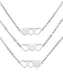 3 sisters necklaces best friends pendants bff necklace 3 friendship jewelry birthday christmas long distance gifts for women teens.