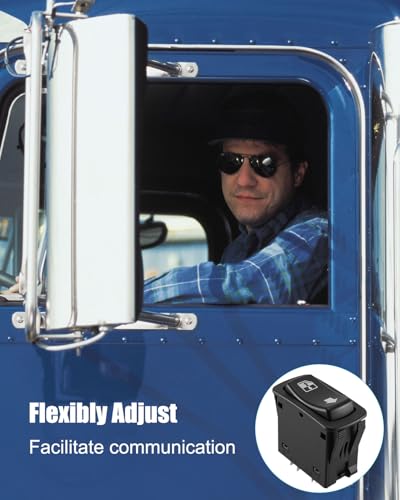Cab Door Window Switch Fit for Peterbilt Replace P27-6227, Electric Power Control, Black - Thumbnail 4