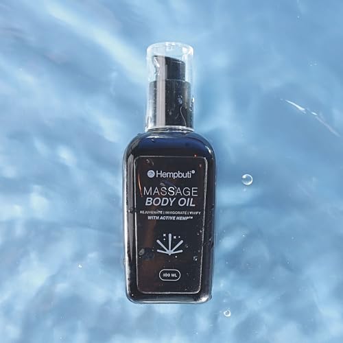 Image of Massage Body Oil - 100 ML | 100% Plant Based Cold Pressed Hemp Seed Oil, Jojoba Oil & Tomar Seed Oil | Relief For Body Stiffness, Muscle Recovery, Better Sleep, Post-Delivery care, Stress Relief & Aromatherapy