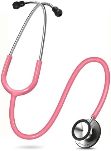 FriCARE Dual Head Stethoscope Pearl Pink for Nurses/Nursing School Students