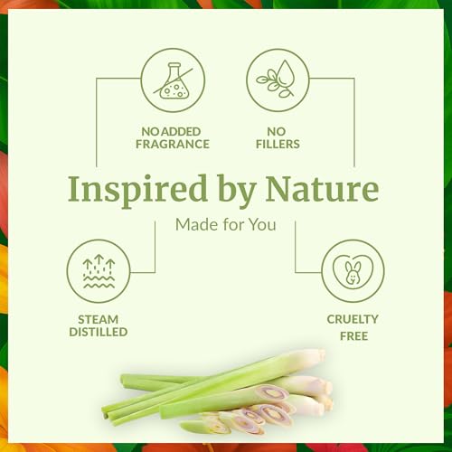 Image of SVA Organic Lemongrass Essential Oil, Large Size, 16 Fl Oz (473 ml) | Lemongrass Oil for Diffuser, Humidifier, Home Fragrance, Room Spray, Skin, Body Massage, Soap Making, Candle Making & DIY