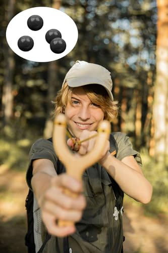 STOUCLA 9 mm Schlammkugel, Harte Tonkugel, Tonkugeln Schleuder,Tonkugeln für Steinschleuder, für Schleudert Übungen, passend für die meisten Steinschleudern,500g(Schwarz)