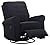 Ravenna Home McKenna Upholstered Pushback Recliner Chair with Swivel from Ravenna Home