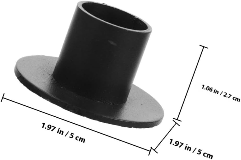 8pcs Black Iron Taper Candle Holders Minimalist Metal Candlestick Set for Decorating Your Room and Holiday Parties with Stylish Retro Design