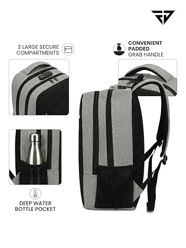 Image of FUR JADEN 35L Travel Professional Backpack with 15.6 Inch Laptop Compartment I 3 Large Compartments I Organizer Pockets I For Men Women Boys Girls I School and College Bagpack
