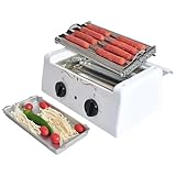 Hot Dog Dampfgarer mit 10-Temperaturregelung, für 8 Hot Dogs, ideal für Frühstückswurst, Brats, Taquitos und Eierbrötchen