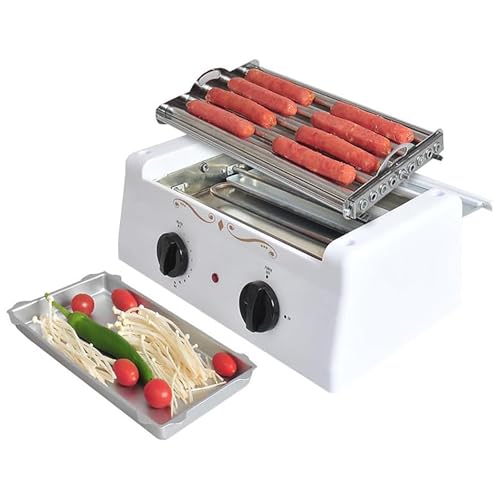 PASPRT Vaporera Eléctrica con Capacidad para 8 Salchichas Y Temperatura Ajustable, Ideal para Salchichas Bratwurst, Salchichas De Desayuno Y Más.