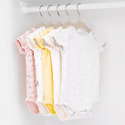 Kit 50 Cabide Infantil Veludo Antideslizante Ultra Fino Moderno (Bege)