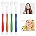 Boao 4 Pieces Toothbrush 3 Sided 7.1 Inch Autism Sensory Toothbrush 360 Degree Cleaning Travel Brush Complete Teeth Angle Clean Tooth(Green, Blue, Yellow, Red)