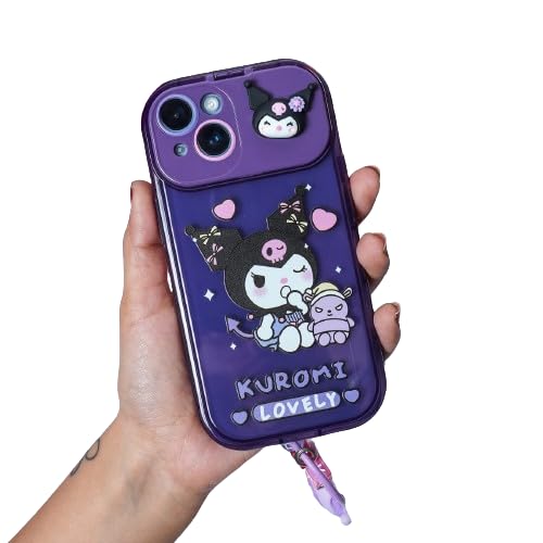 PEEPERLY Back Cover Case for iPhone 11 Pro Max Scratch Resistant Anti-Slip TPU Shockproof Protective Durable Cartoon Kuromi Flip Mirror Case(Purple) (B0CVXN86W2) Amazon Price History, Amazon Price Tracker