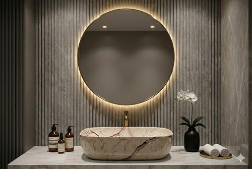 Image of Designer Ceramic Wash Basin For Bathroom | Over Counter Bathroom Basin | Counter Top Bathroom Sink | Wash Basin For Restaurant, Hotel (18 x13 x 5 Inch) (Light Warm Beige)