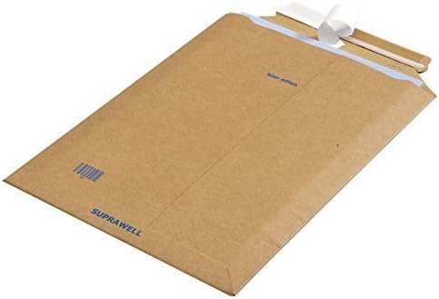 Pack of 100 Suprawell SW70 DIN A3 mailing bags, 330 mm x 490 mm with up to 25 mm fill height, fine corrugated cardboard