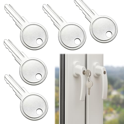 5Pcs Window Keys Replacement Universal, UPVC Window Handle Key Compatible with Securistyle Windows Lock