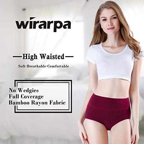 Image of wirarpa Women's Modal Underwear Soft High Waist Briefs Ladies Panties 4 Pack (Regular & Plus Size)