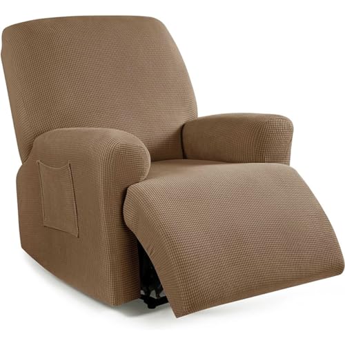 Recliner Cover Slipcovers 4/6/8 Pieces Stretch Jacquard Lazy boy Recliner Sofa Cover 1/2/3 Seat Recliner Couch Covers with Side Pocket Washable Furniture Protector for Living Room ( Color : #7 , Size