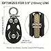 RiaYer 35mm Single Sailing Block with Swivel Shackle, Ball Bearing Marine Pulley, T316 Stainless Steel & PA66 Nylon, High-Load Low-Friction Rope Block for Sailboat, Kayak, Flagpole, 1-Pack