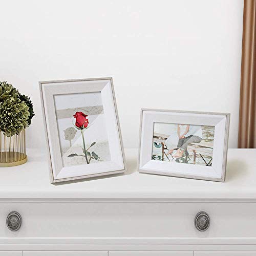 Afuly Fotorahmen 13 x 18 Holz Bilderrahmen mit hellbraunen Rand – Bild 7