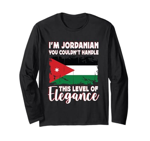Jordan Flag Proud Elegant Jordanian Boyfriend Girlfriend Manga Larga