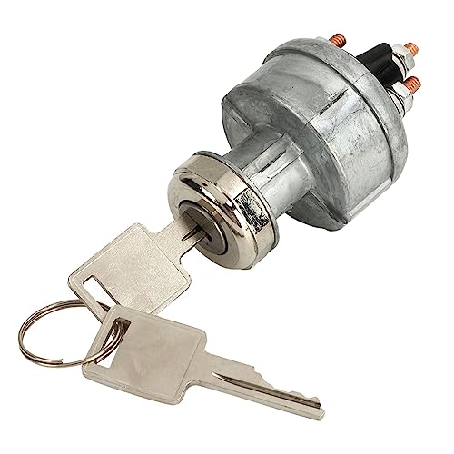 Interruttore di Accensione con 2 Chiavi 6665606 Sostituzione Interruttore Chiave di Accensione per Caricatori Bobcat 310 313 322 440 530 533 630 631 MT50 MT52