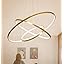 lustre led dimmable moderne en acier cercle décoratif