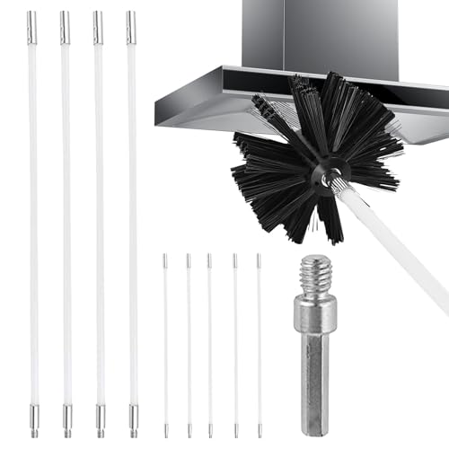 Spazzola per flessibile - per spazzare lanugine, Spazzola per la pulizia del, Strumento pieghevole per la pulizia del camin per condotto 'asciugatrice della caldaia | Strumento