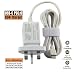 Lite-am 65W USB-C Fast Charger PD 3.0 UK Plug Power Adapter with Type-C Cable White For Lenovo X280, E580, Ultrabook Yoga 720 13"