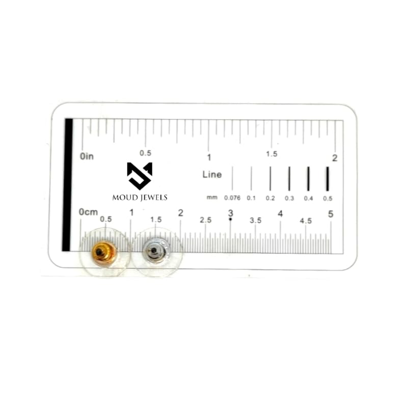 Image of Moud Jewels (100+100Pcs) Combo Golden & Silver Bullet /Premium Earring Stopper /Golden and Silver Metal Stopper Lock with Silicone or Rubber Pad / Earring Post Back Stopper Golden & Silver / Metal Earring Back With Silicone Pad / Golden & Silver Earring Back Stopper / Earring Back Stopper / Earrings Back Supporter (100 Pcs Golden + 100 Pcs Silver Approx)(Mixed Combo of Golden & Silver (50 + 50 Pairs))