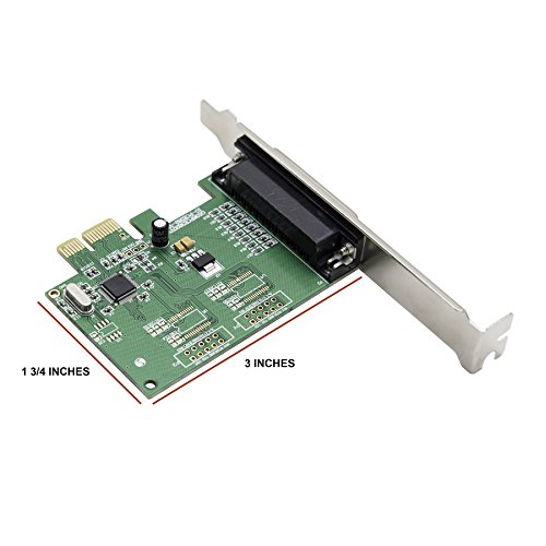 Syba 1 Port Db25 Parallel Pcie X1 Expansion Card Wch382L Chipset Ieee1284 Si-Pex10010, Green #TOP3