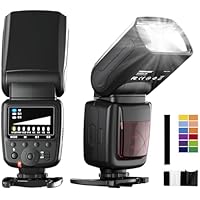 PHOTOOLEX Cámara flash Speedlite compatible con Canon, Nikon,