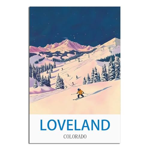Affiche Loveland Colorado poster voyage vintage LNBIAND decoration murale
