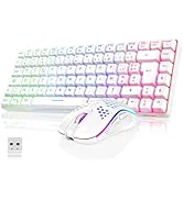 RedThunder K84 Combo Clavier et Souris USB sans Fil Gamer, AZERTY Français, Batterie Rechargeable...