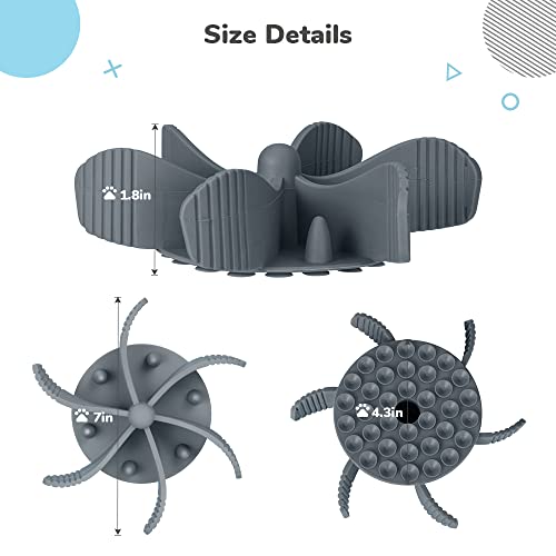 Slow Feeder Dog Bowl Insert - Halovie Slow Feeder Insert For Dog Bowl With 36 Suction Cups, Cuttable Slow Feeder Bowl Insert For Small/Medium/Large Size Regular And Raised Dog Bowls #TOP4