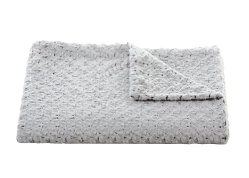Tourance Rosebud Duotone Throw (Silver Charcoal) Luxurious, Fluffy And Ultra Soft Throw Blanket, Extra Warm Winter Throw For Sofa Or Bed #TOP22