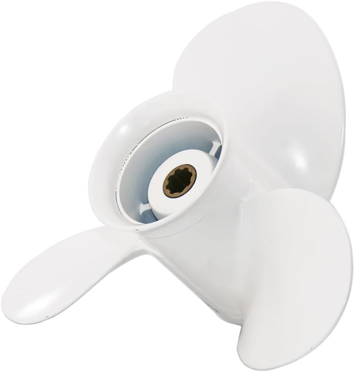 Propeller Upgrade Aluminum Prop Fit Yamaha Outboard Engines 9.9-20HP,3 Blades,8 Tooth Spline