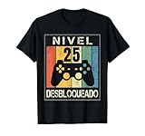 Genial regalo de cumpleaños para su esposo como atuendo para su fiesta de cumpleaños. Gran idea para un regalo de 25 años de su hijo o amigo. Si le gustan los videojuegos le encantará. Una gran decoración para el 25 cumpleaños. Para hombres, mujeres Chica.