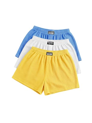 Image of SOLY HUX Women's Summer Shorts 3 Packs Casual Comfy Shorts Sets