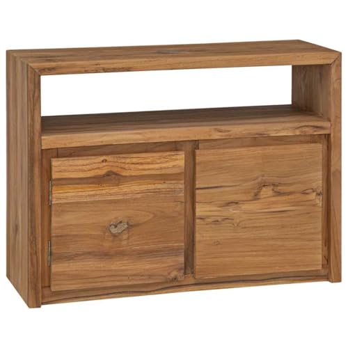 vidaXL Aparador Mobiliario Decoración Hogar Casa Decorativa Diseño Clásico Sólido Duradero Resistente Práctico Útil 80x30x60cm Madera Maciza Teca