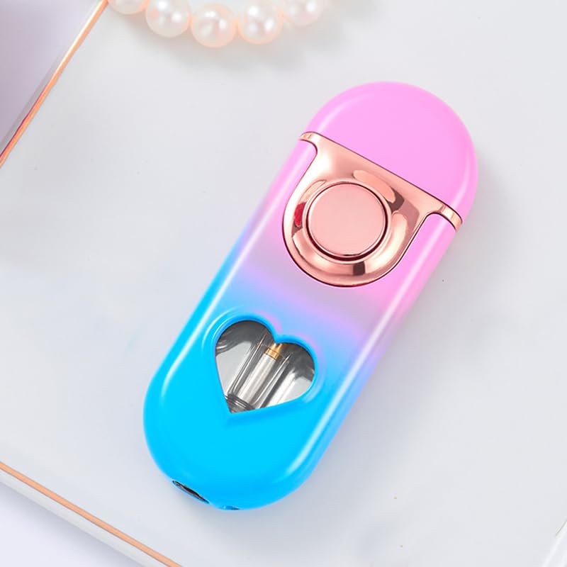 Encendedor metálico con llama ajustable y recargable miniatura 3