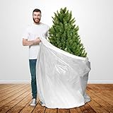 Christmas Tree Bag, Removal Storage and Disposal – Extra Large Plastic, Christmas Tree Disposal Bag, Fits Up to 9feet 5inch Xmas Tree, Heavy Duty, Disposable, Bio-Friendly, Made in USA by Homesphere