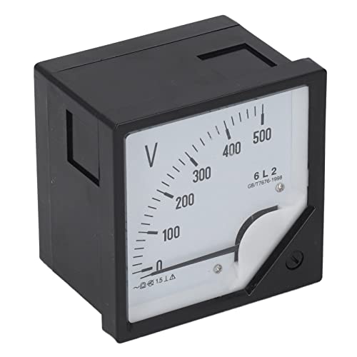 Voltímetro Analógico AC 0 500V Puntero Voltímetro Panel Aguja Medidor de Voltaje para Equipos Accesorios Profesionales para Uso
